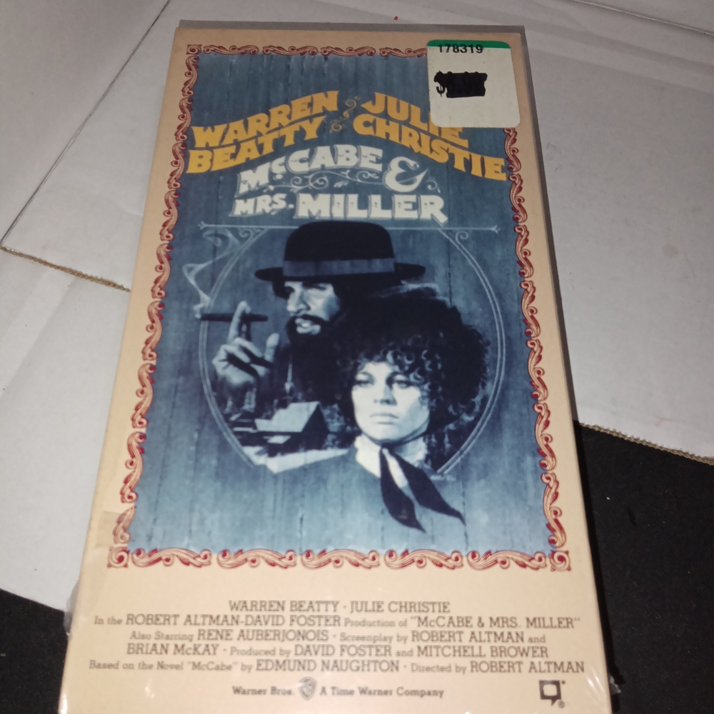 Warner Bros. McCabe & Mrs. Miller VHS - Blue and Black